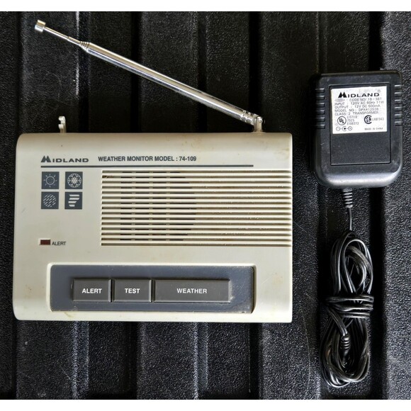 VTG Midland Weather Monitor Radio Model 74-109 Beige Power Cord Tested Working - Picture 2 of 6